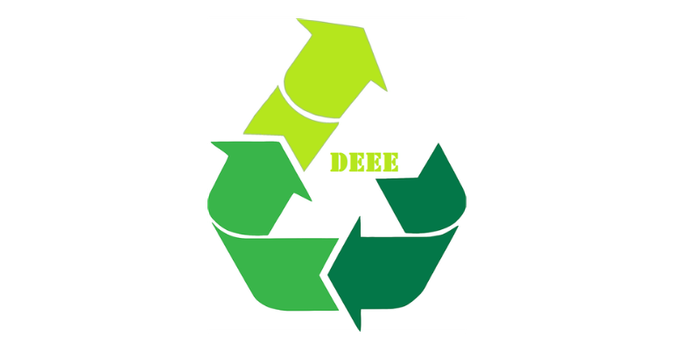 Logo DEEE lié au recyclage et à la gestion des équipements électriques et électroniques